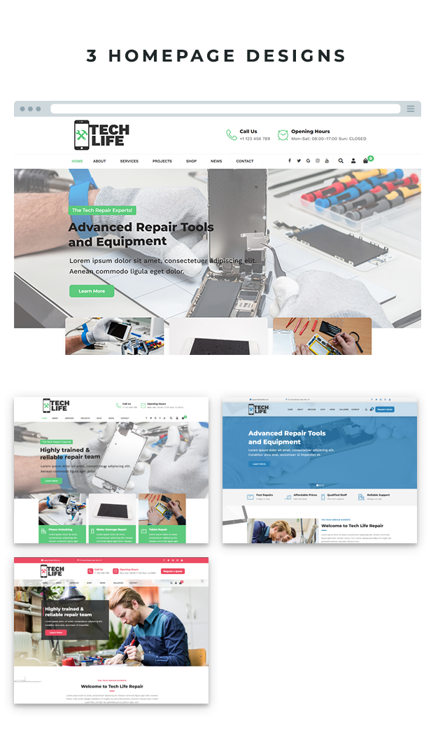 TechLife – Mobile, Tech & Electronics Repair Shop WordPress Theme