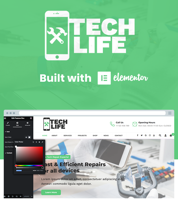 TechLife – Mobile, Tech & Electronics Repair Shop WordPress Theme